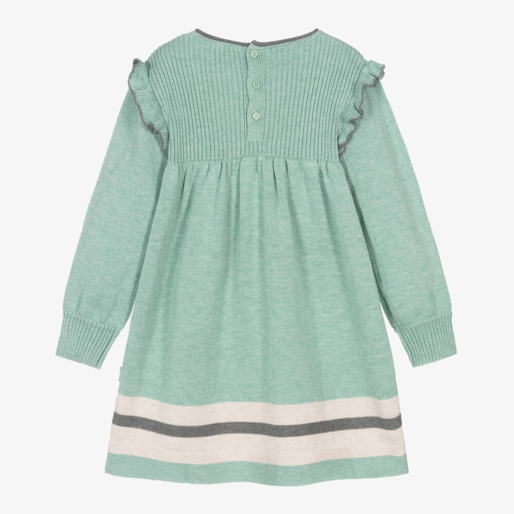 Tutto Piccolo-Girls Mint Stripe Knitted Outfit | Childrensalon Outlet