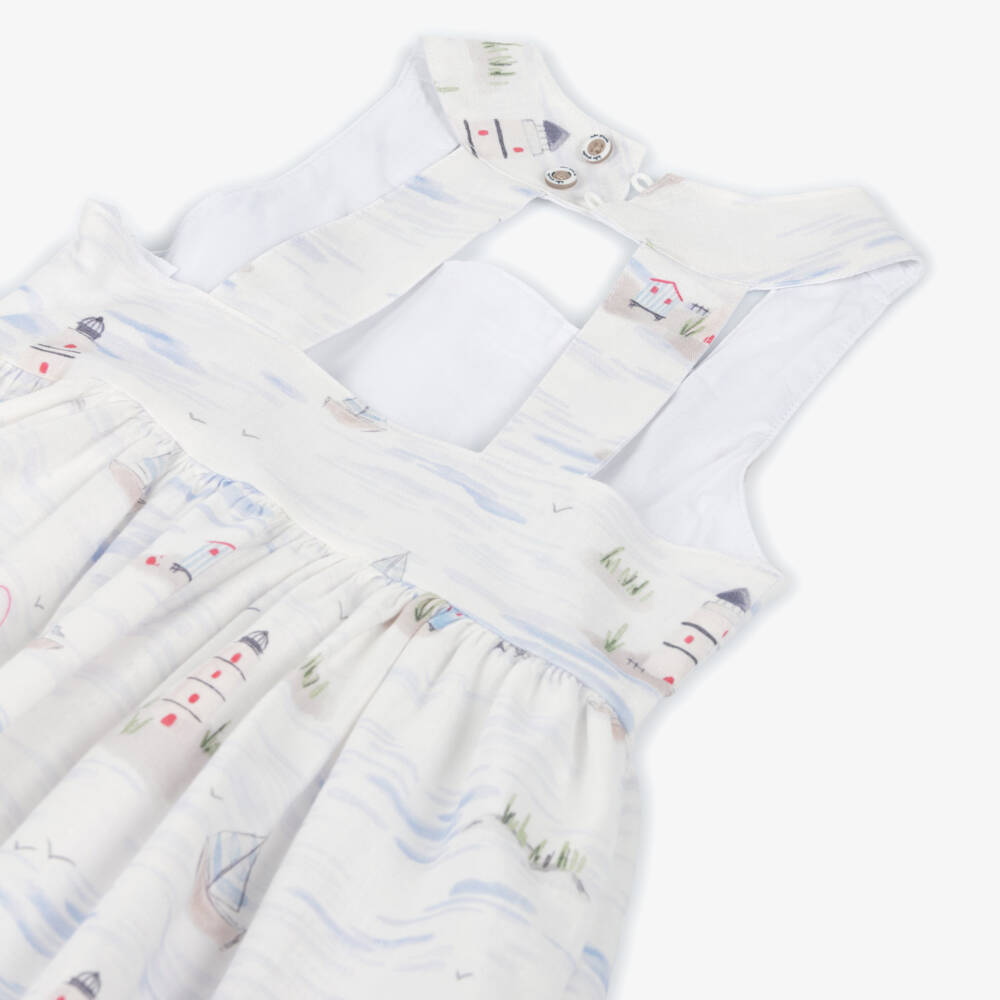 Tutto Piccolo-Girls Nautical Breeze Linen Sundress | Childrensalon Outlet