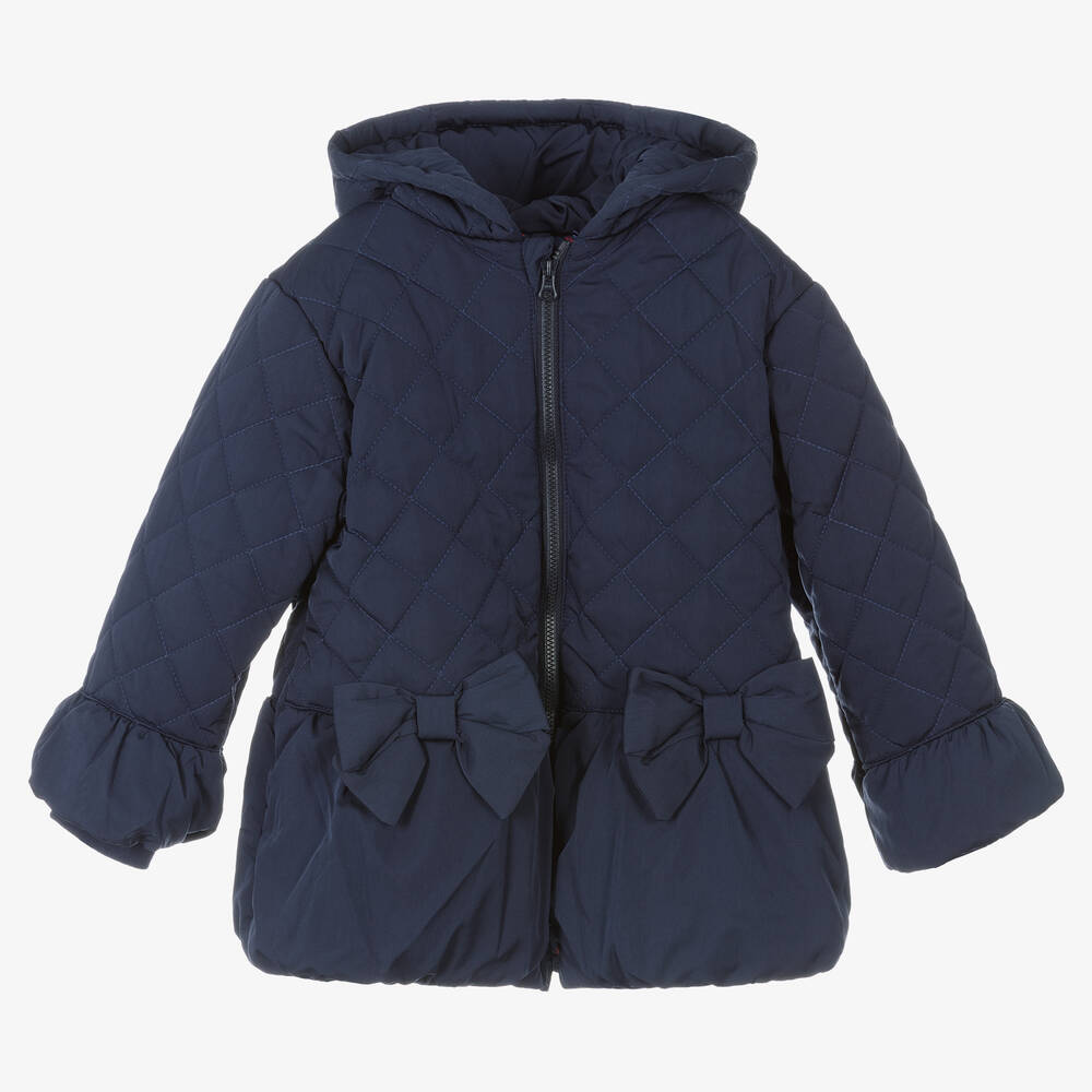 Tutto Piccolo-Girls Navy Blue Padded Coat | Childrensalon Outlet