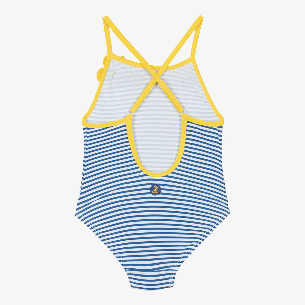 Tutto Piccolo-مايّو مقلم لون أبيض وكحلي للبنات | Childrensalon Outlet