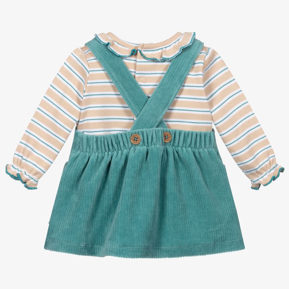 Tutto Piccolo-Girls Pinafore Dress Set | Childrensalon Outlet