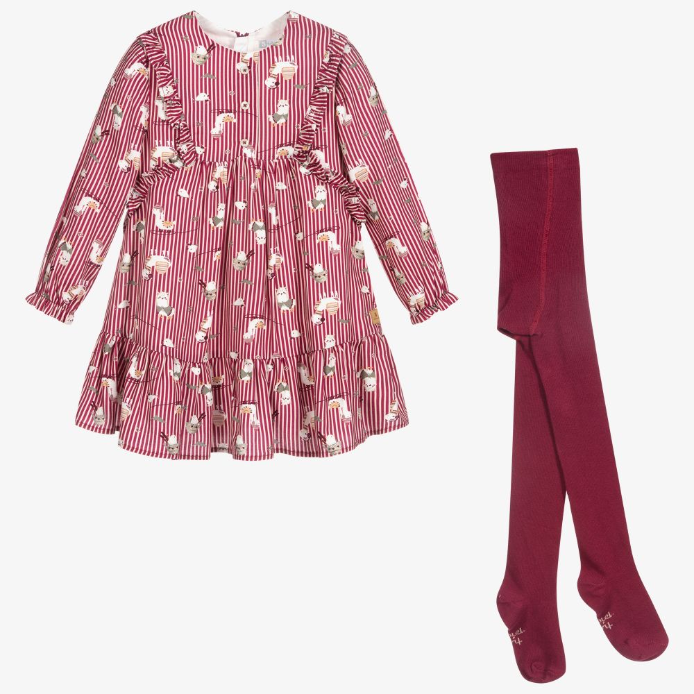 Tutto Piccolo-Girls Pink Alpaca Dress Set | Childrensalon Outlet