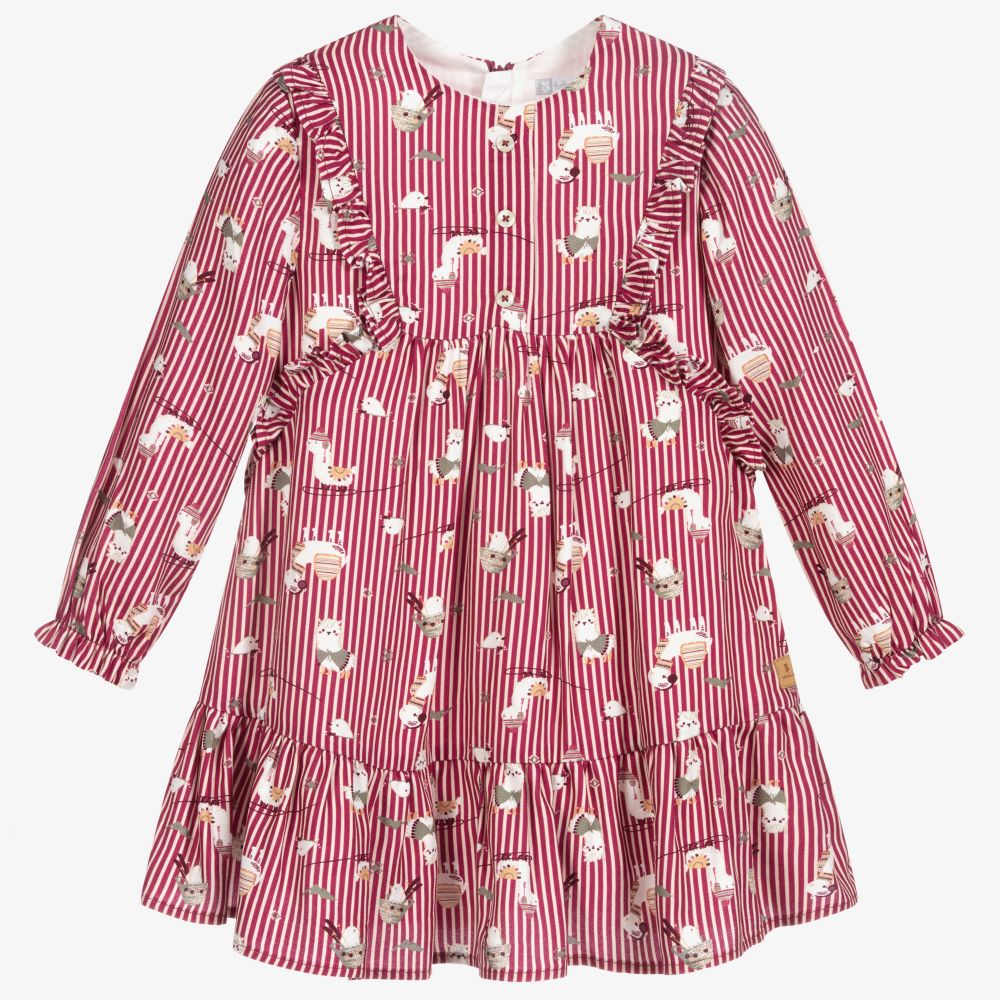 Tutto Piccolo - Girls Pink Alpaca Dress Set  | Childrensalon