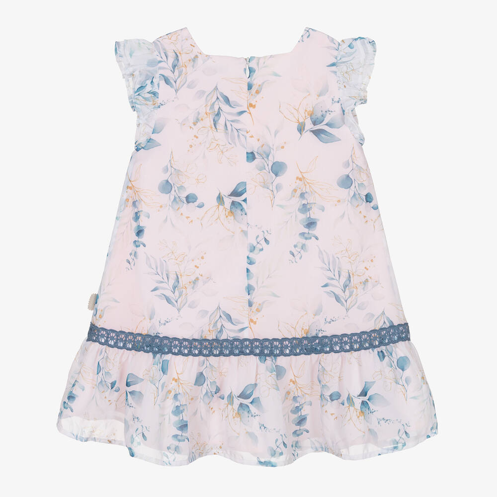 Tutto Piccolo-Розово-голубое платье с цветами | Childrensalon Outlet