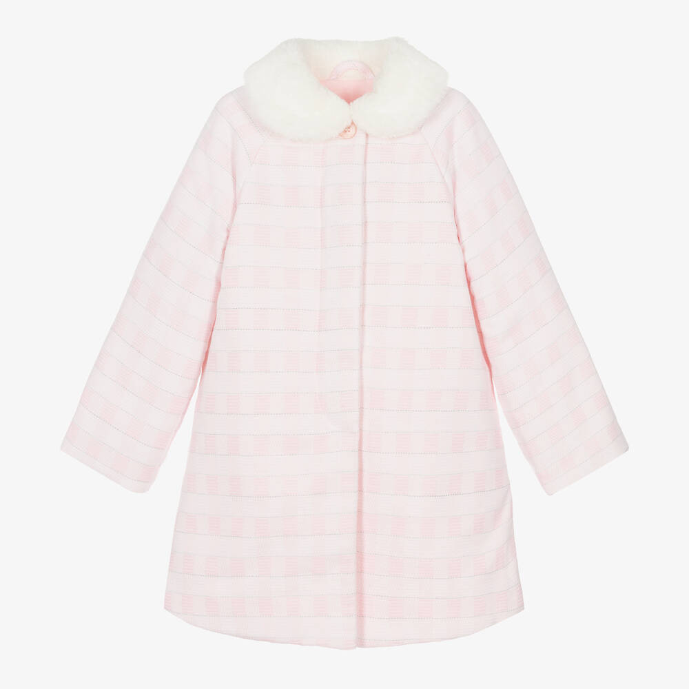 Tutto Piccolo-Girls Pink Check Coat | Childrensalon Outlet