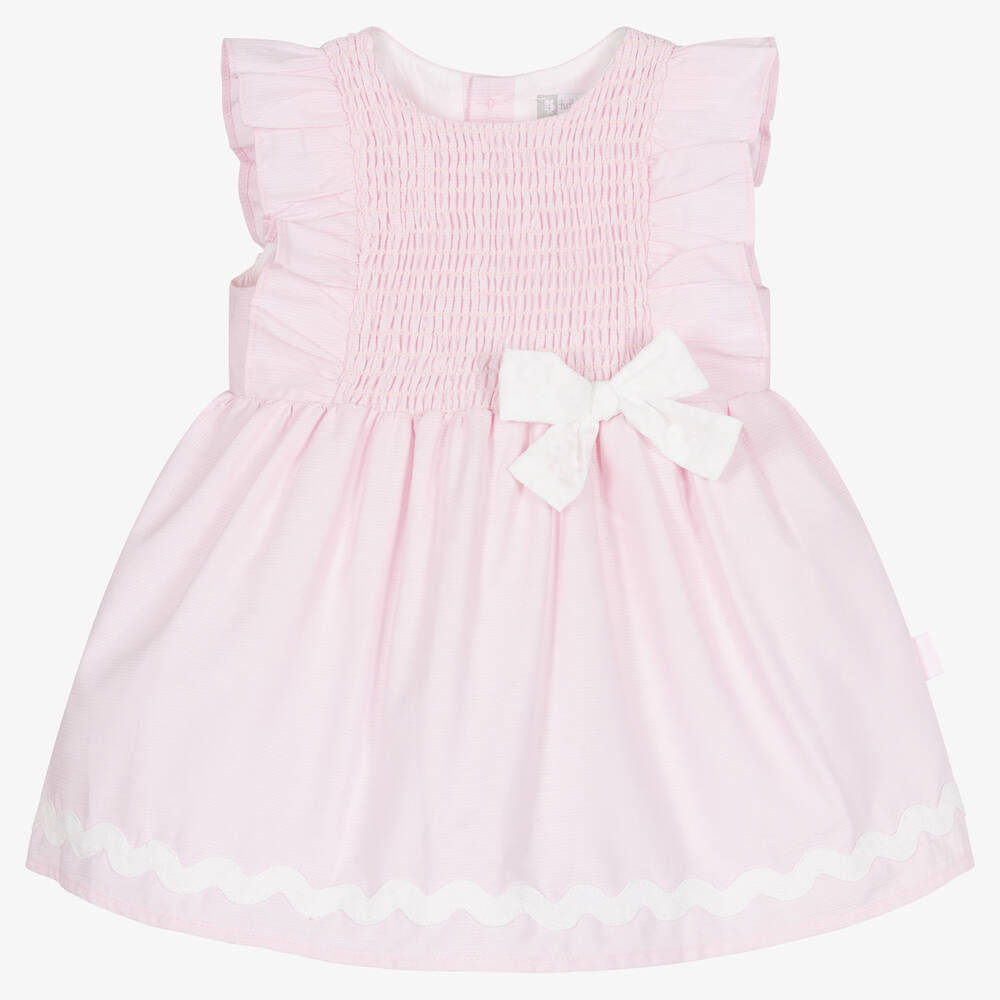Tutto Piccolo-Розовое хлопковое платье | Childrensalon Outlet