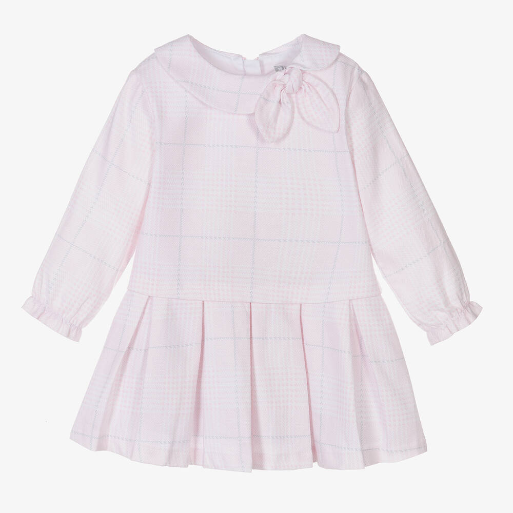 Tutto Piccolo - طقم فستان قطن لون زهري  | Childrensalon