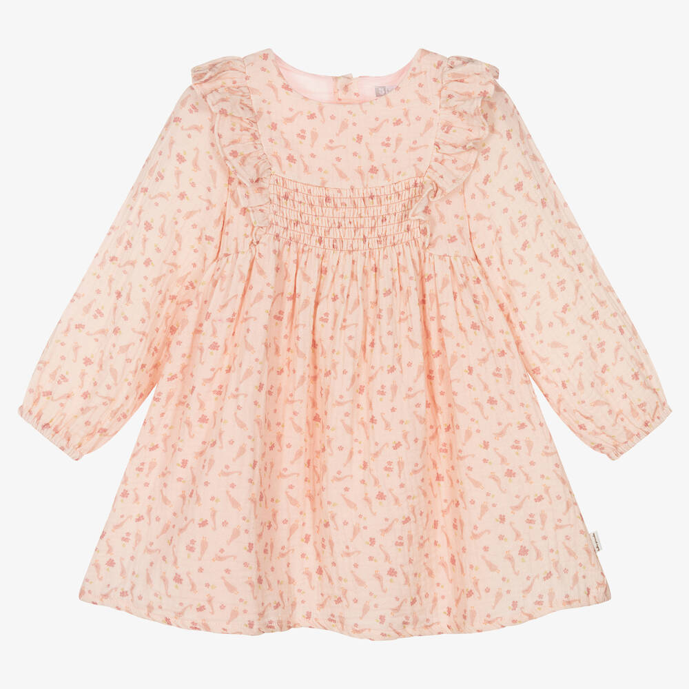 Tutto Piccolo - Ensemble robe rose coton fille | Childrensalon