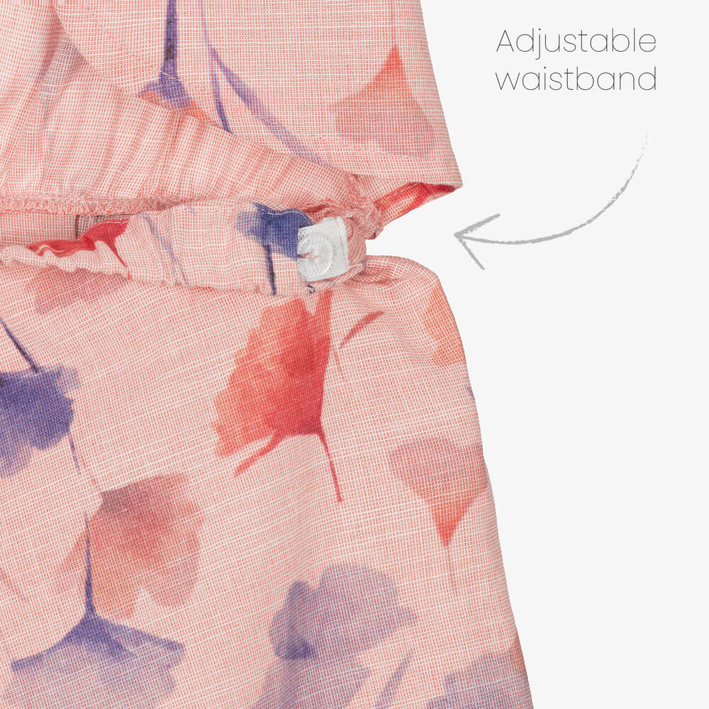 Tutto Piccolo-بلاي سوت مزيج قطن لون زهري بطبعة ورود للبنات | Childrensalon Outlet