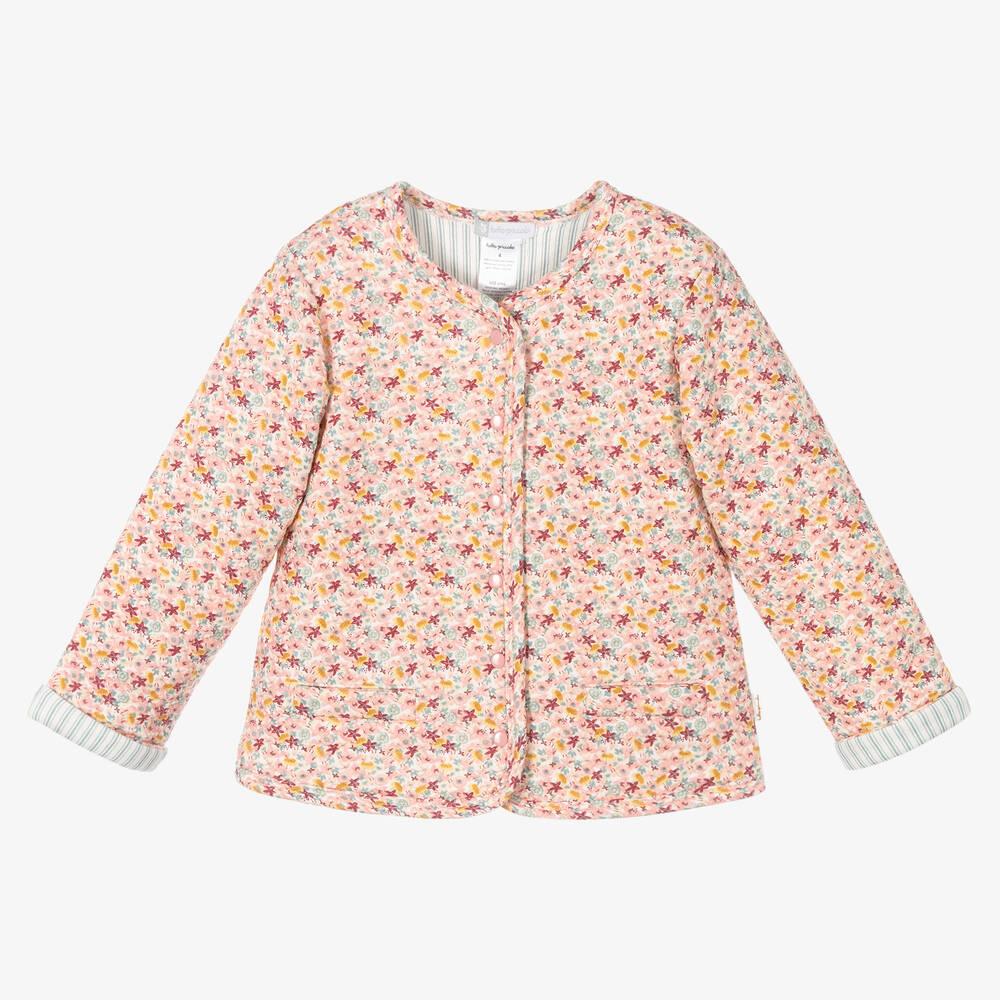 Tutto Piccolo - Girls Pink Cotton Jacket | Childrensalon