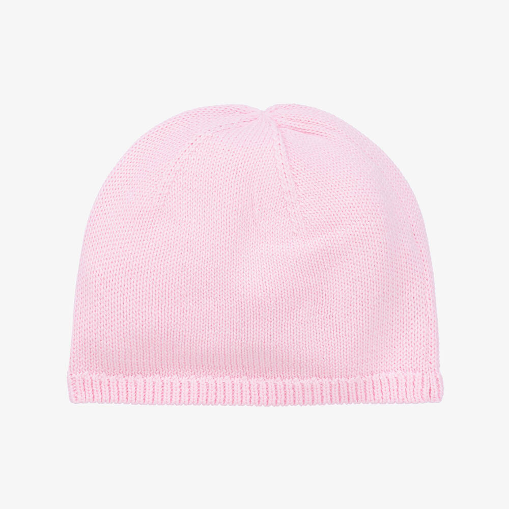Tutto Piccolo-Girls Pink Cotton Knit Hat & Scarf Set | Childrensalon Outlet