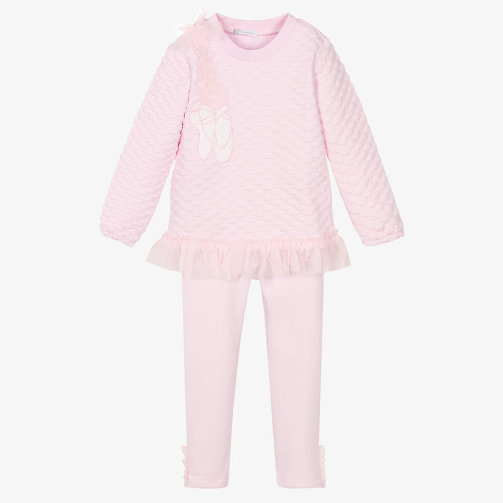 Tutto Piccolo-Girls Pink Cotton Leggings Set | Childrensalon Outlet