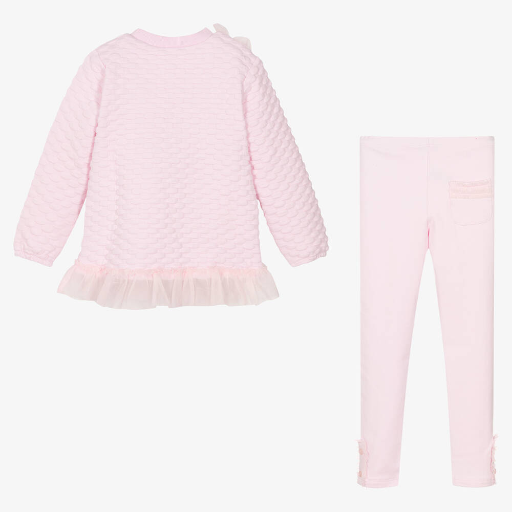 Tutto Piccolo-طقم ليغنغز قطن جيرسي لون زهري للبنات | Childrensalon Outlet