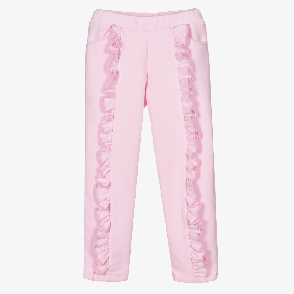 Tutto Piccolo - Girls Pink Cotton Trousers | Childrensalon