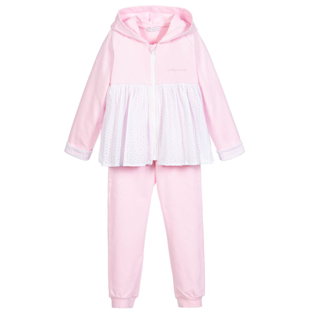 Tutto Piccolo - Girls Pink Cotton Trousers Set | Childrensalon