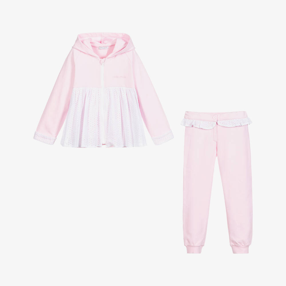 Tutto Piccolo-Girls Pink Cotton Trousers Set | Childrensalon Outlet