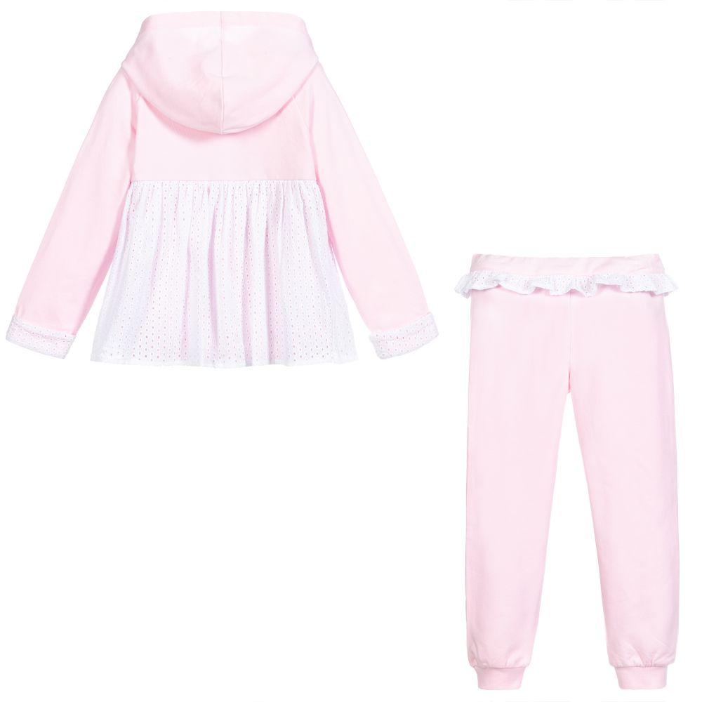 Tutto Piccolo-Розовый костюм с брюками из хлопка для девочек | Childrensalon Outlet