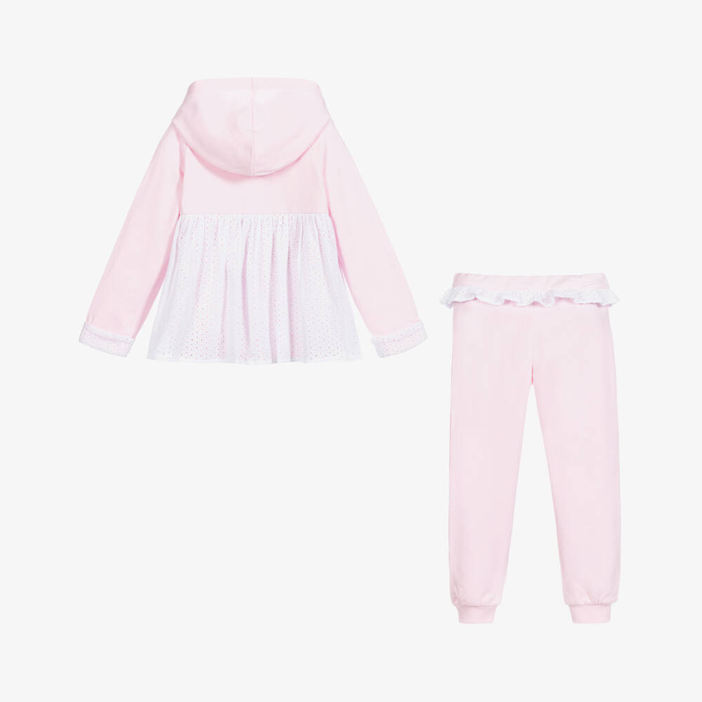 Tutto Piccolo-Girls Pink Cotton Trousers Set | Childrensalon Outlet