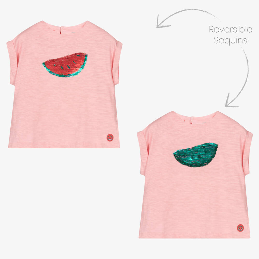 Tutto Piccolo-طقم شورت قطن جيرسي لون زهري للبنات | Childrensalon Outlet