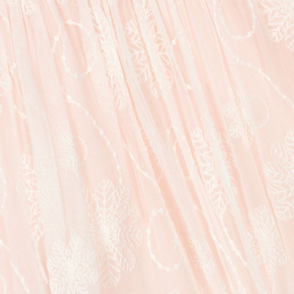 Tutto Piccolo-Розовое кружевное платье с вышивкой | Childrensalon Outlet