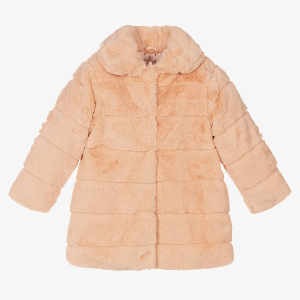 Tutto Piccolo-Girls Pink Faux Fur Coat | Childrensalon Outlet