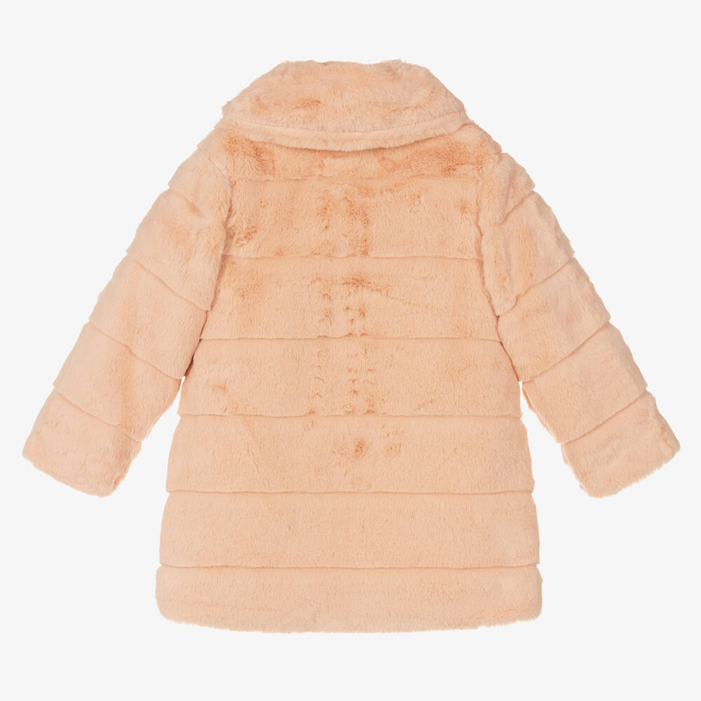 Tutto Piccolo-Girls Pink Faux Fur Coat | Childrensalon Outlet