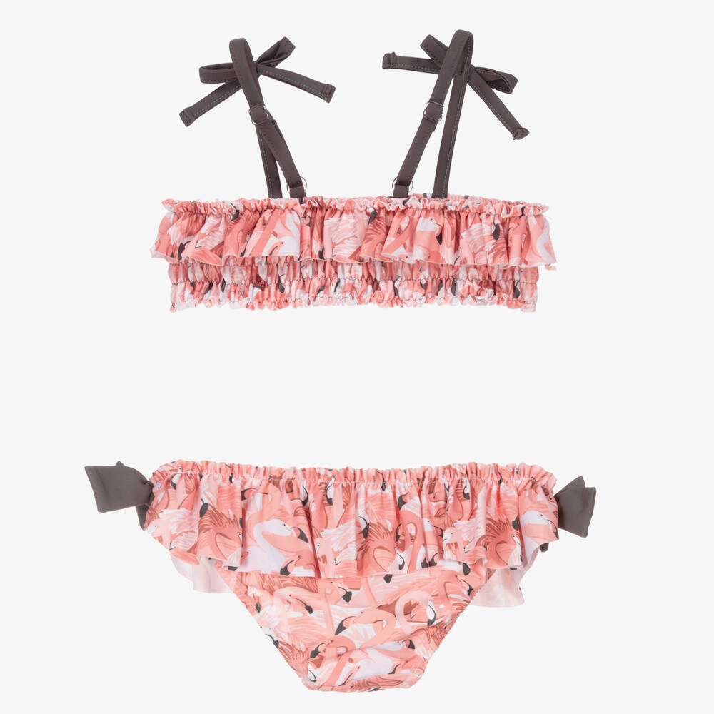 Tutto Piccolo - Girls Pink Flamingo Bikini | Childrensalon Outlet