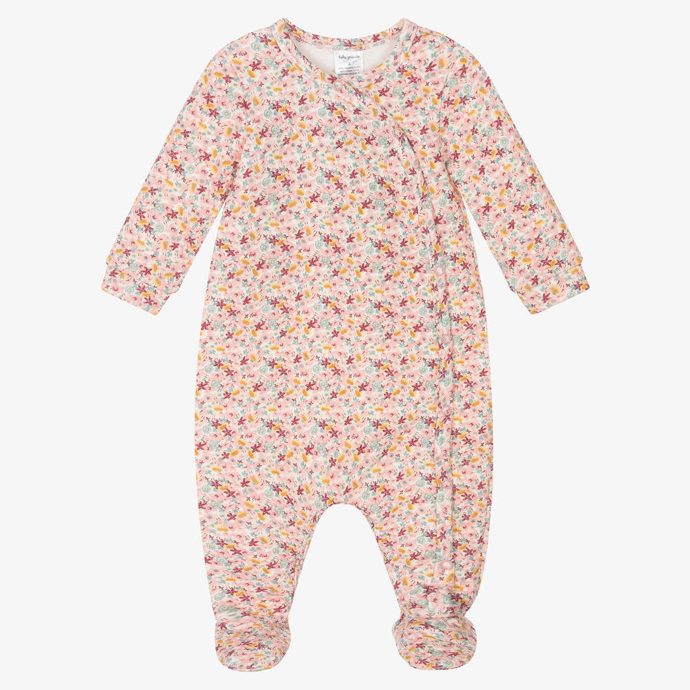 Tutto Piccolo-Girls Pink Floral Babygrow | Childrensalon Outlet