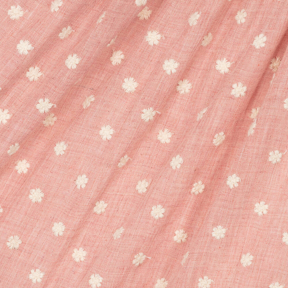 Tutto Piccolo - Girls Pink Flower Embroidered Dress | Childrensalon Outlet