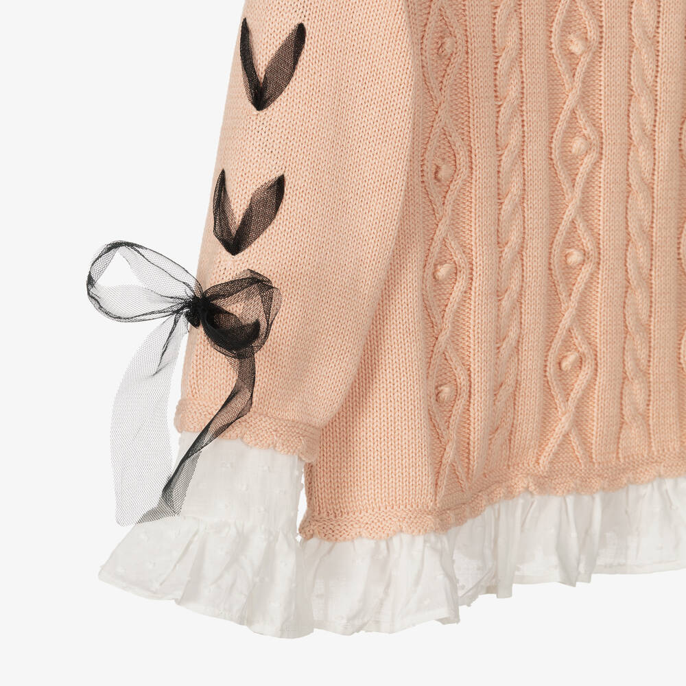 Tutto Piccolo-طقم شورت قطن محبوك لون زهري ورمادي | Childrensalon Outlet