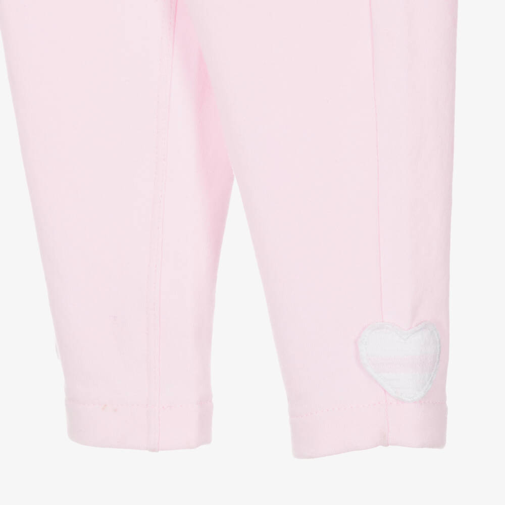 Tutto Piccolo-طقم ليقنز قطن مقلم لون زهري للبنات | Childrensalon Outlet