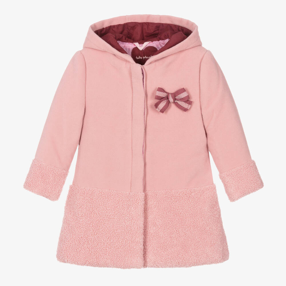 Tutto Piccolo - Manteau rose à capuche fille | Childrensalon