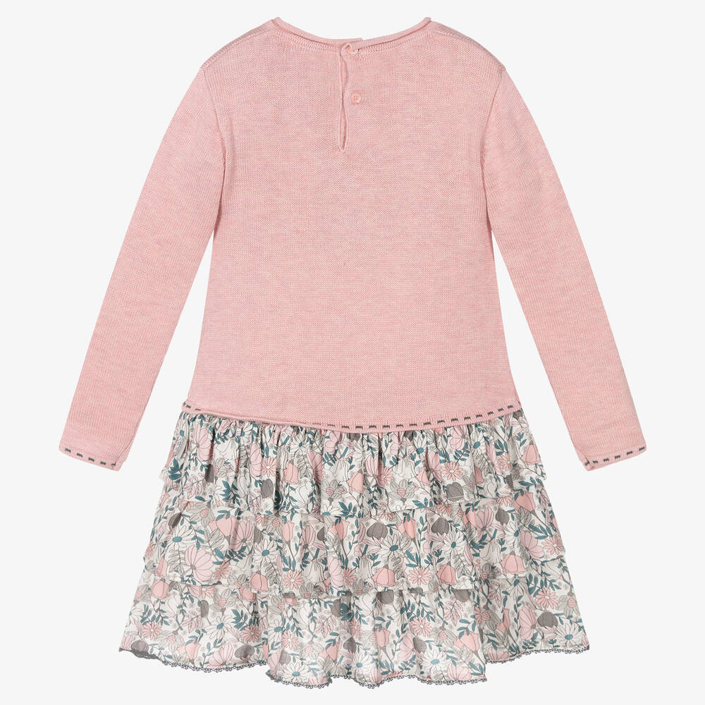 Tutto Piccolo-Girls Pink Knitted Dress Set | Childrensalon Outlet