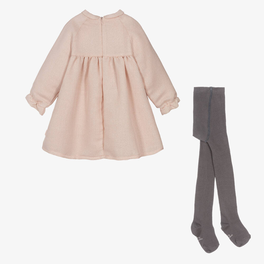 Tutto Piccolo-طقم فستان وكولون لون زهري | Childrensalon Outlet