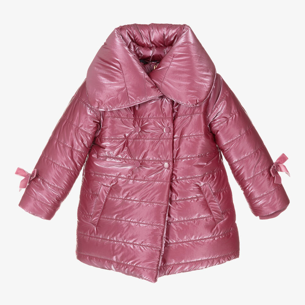 Tutto Piccolo - Girls Pink Puffer Coat | Childrensalon