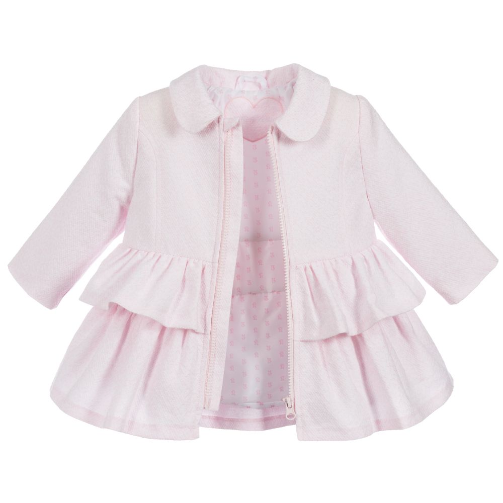Tutto Piccolo-Розовое пальто с оборками для девочек | Childrensalon Outlet