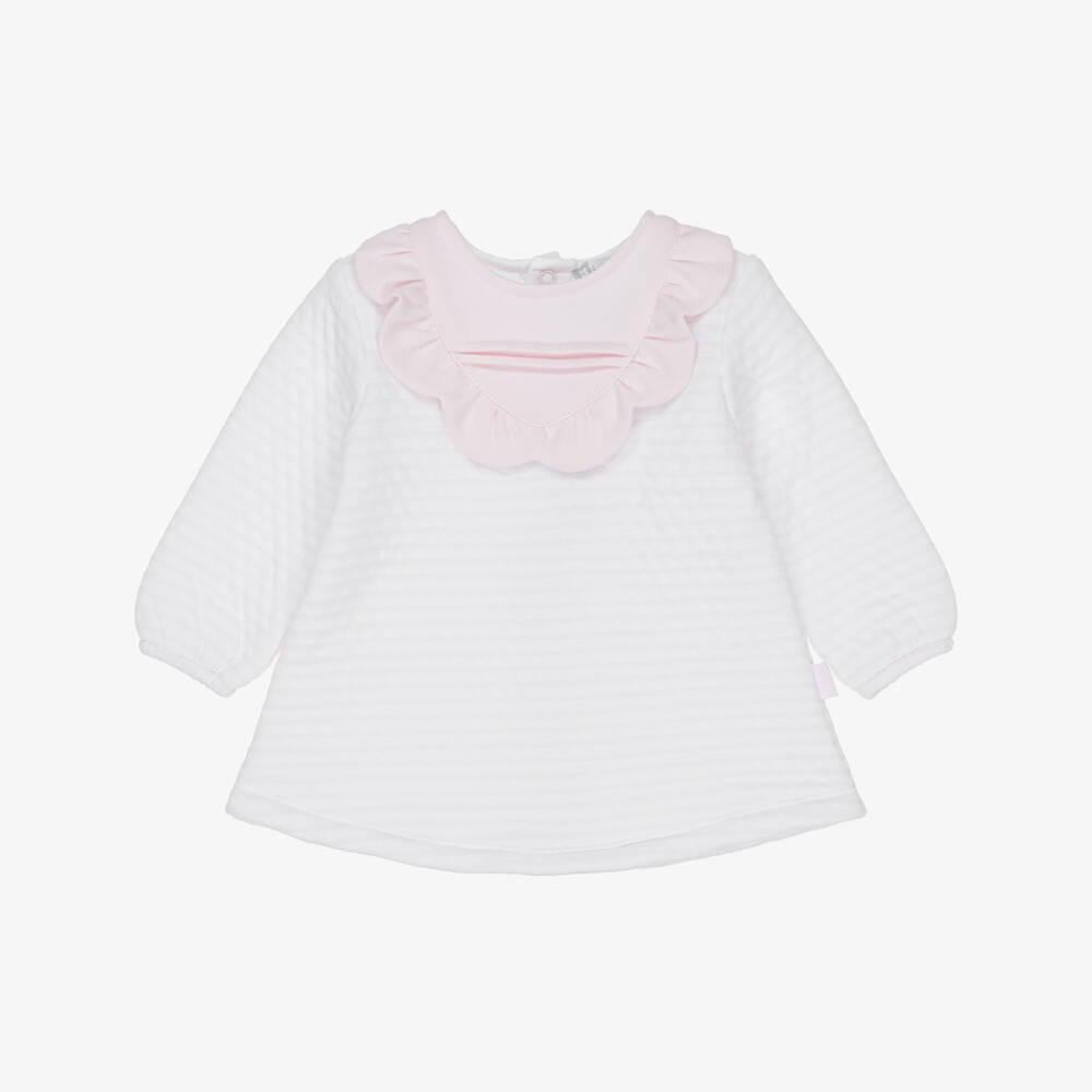 Tutto Piccolo-Платье с оборками и колготки розовые для девочек | Childrensalon Outlet