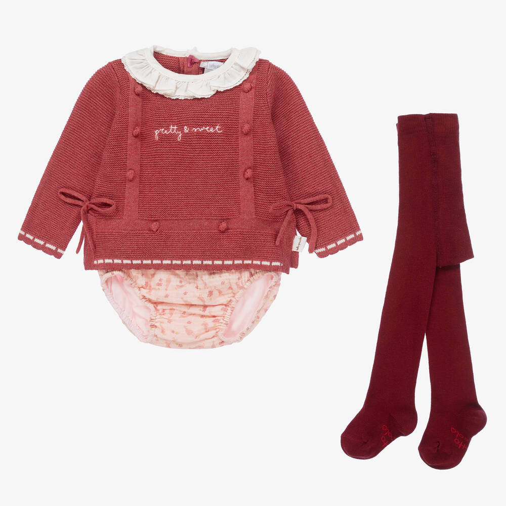 Tutto Piccolo - Girls Pink Shorts Set | Childrensalon