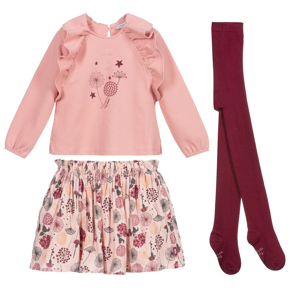 Tutto Piccolo-Комплект одежды с розовой юбкой для девочек | Childrensalon Outlet
