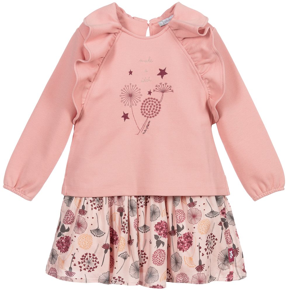 Tutto Piccolo - Girls Pink Skirt Outfit Set | Childrensalon