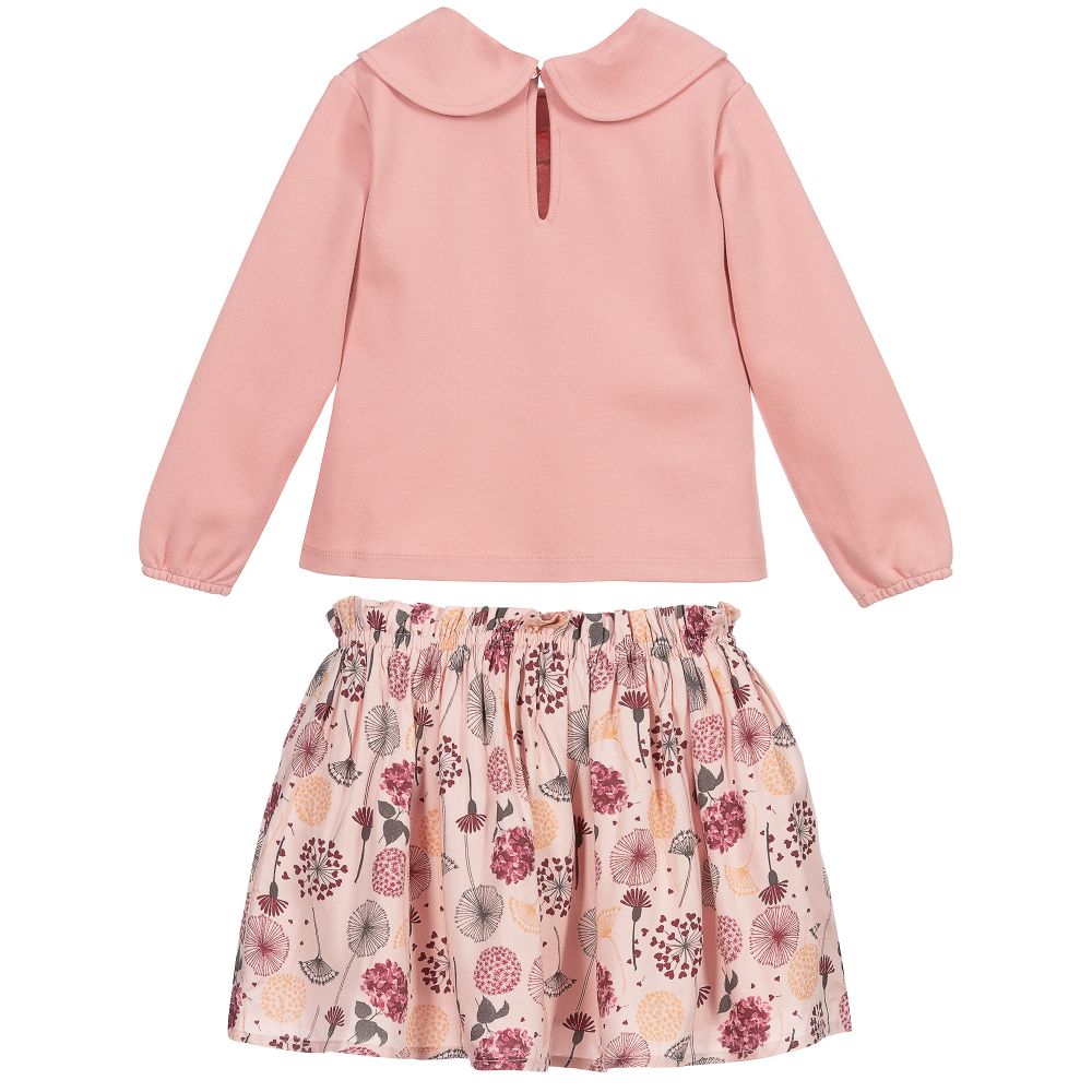 Tutto Piccolo-Комплект одежды с розовой юбкой для девочек | Childrensalon Outlet