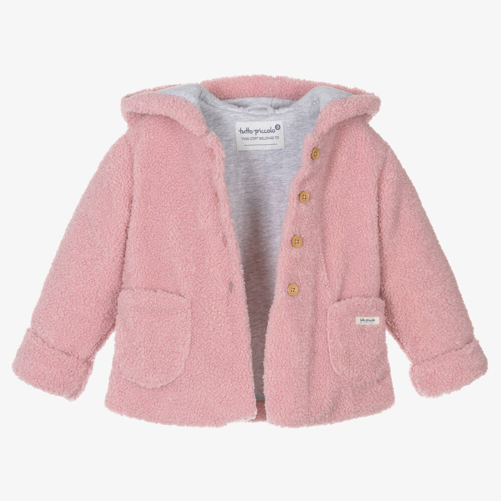 Pink teddy fleece jacket online
