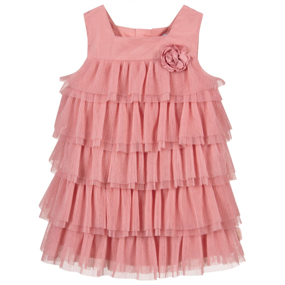 Tutto Piccolo - Розовое платье из тюля для девочек  | Childrensalon