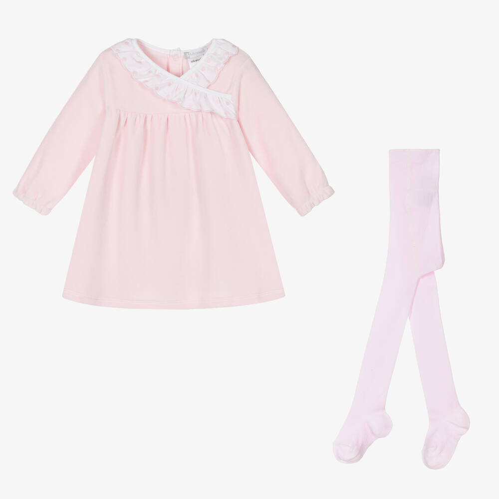 Robe Et Boléro Fille Littoe Potatoes - Taille 8 - Couleurs Rose Vif Et Turquoise - Occasion