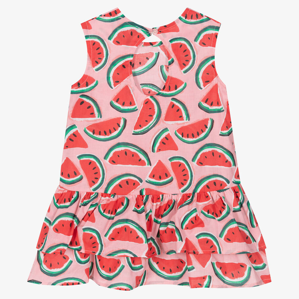 Tutto Piccolo-فستان شاطئ قطن لون زهري | Childrensalon Outlet