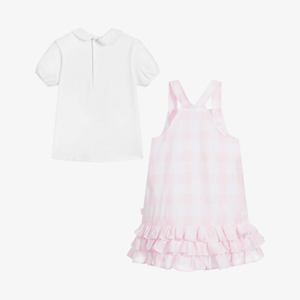 Tutto Piccolo-Girls Pink & White Dress Set | Childrensalon Outlet