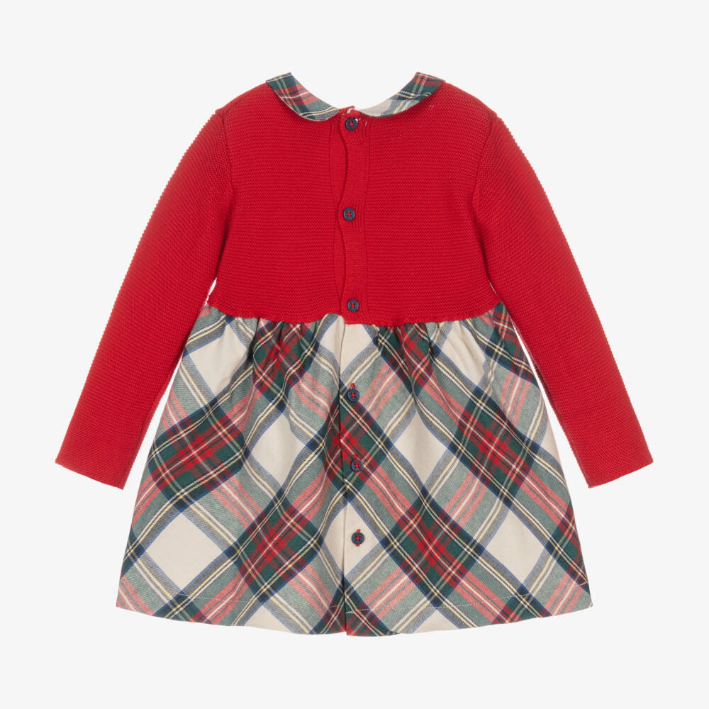 Tutto Piccolo-Girls Plaid Knit Dress Ensemble | Childrensalon Outlet
