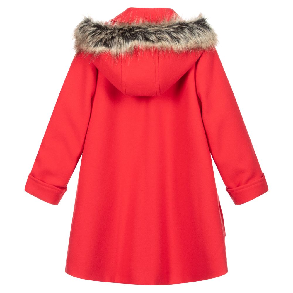 Tesco girls red coat discount