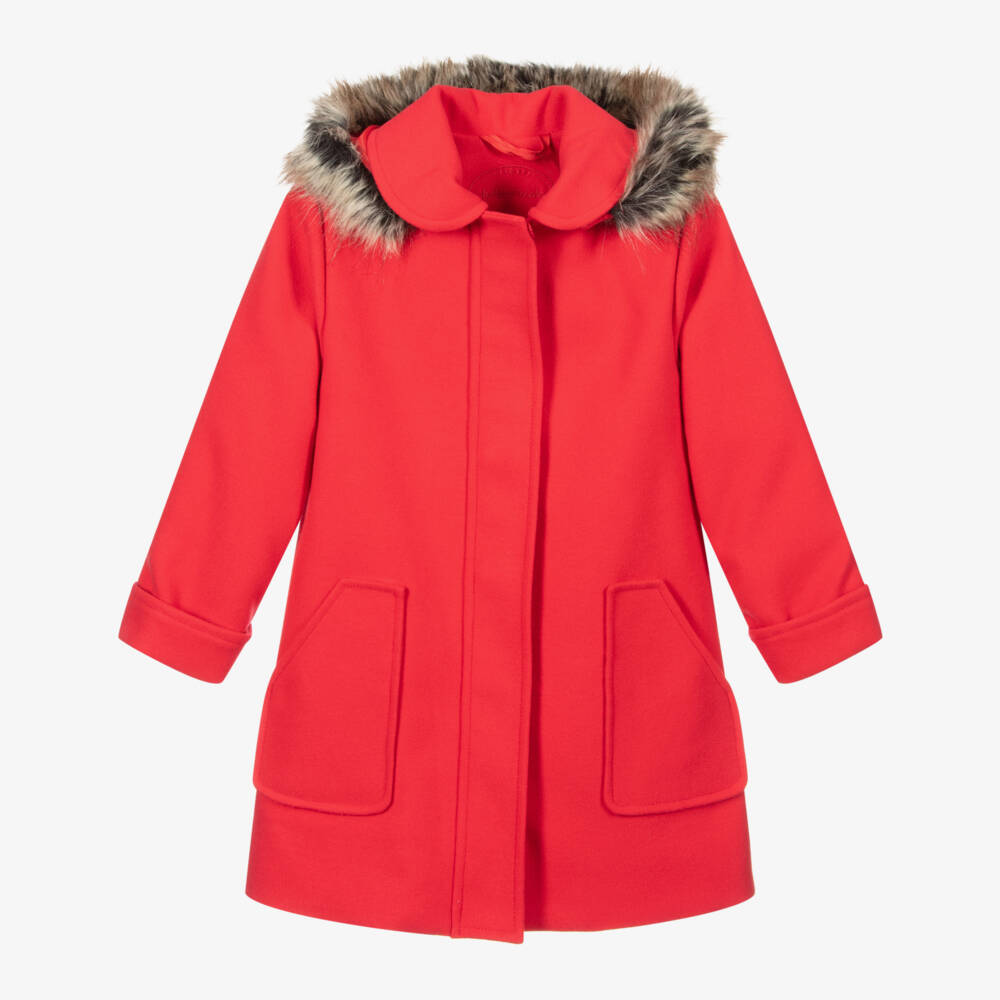 Tutto Piccolo-Красное пальто для девочек | Childrensalon Outlet