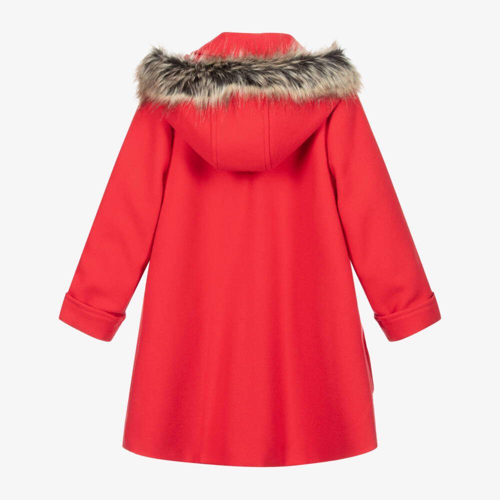 Tutto Piccolo-Girls Red Coat | Childrensalon Outlet